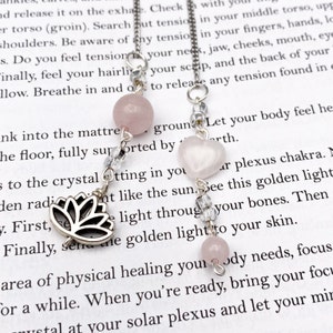 Rose Quartz Bookmark * Chain Bookmark * Unique Bookmark * Minimalist * Dainty * Healing Crystal * Handmade