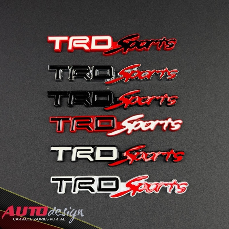 TRD Sports Toyota Racing Developemnt Sport Emblem Badge Plate Sign Car ...