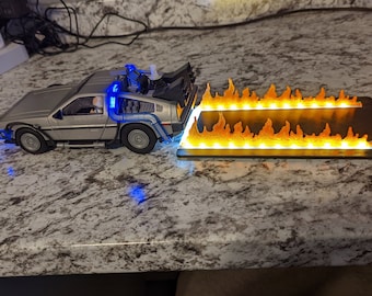 V2 Fire/flame trails and Light base for Back to the future Delorean models  (1-24 & 1-18/16/15)