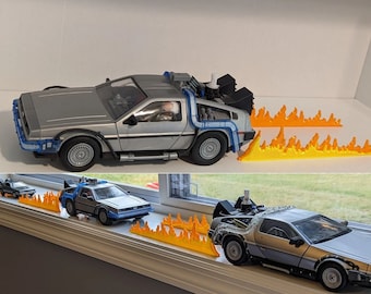 Fire/flame trails for Back to the future Delorean Model cars 1/6 -1/43