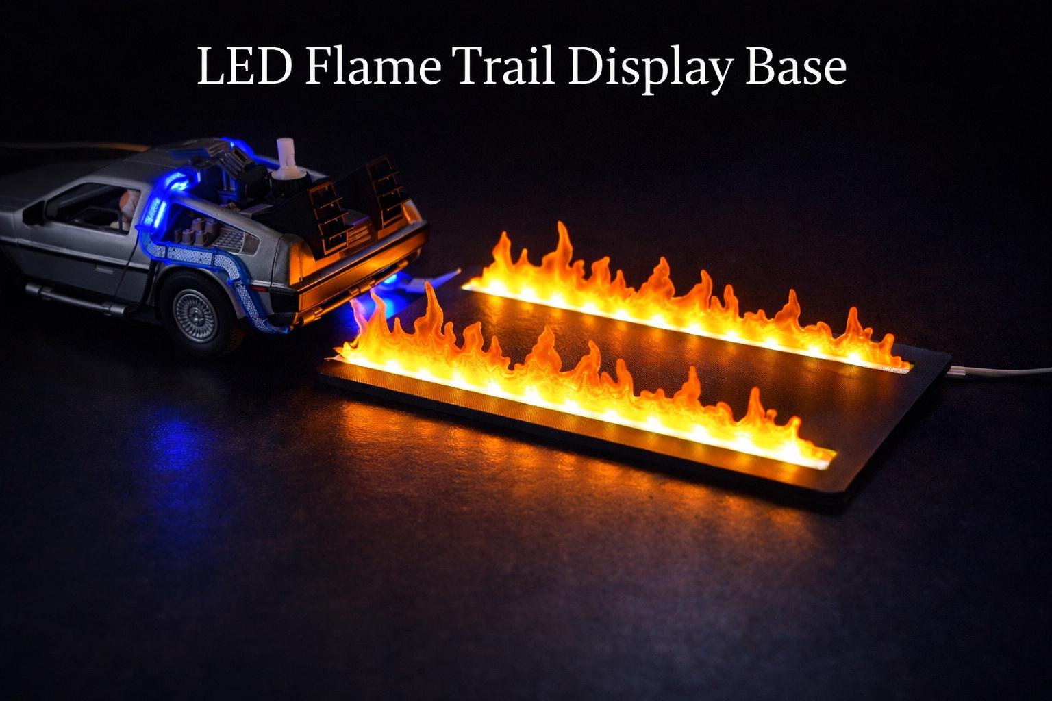 Flame Trails and Light Base for Back to the Future Delorean Models