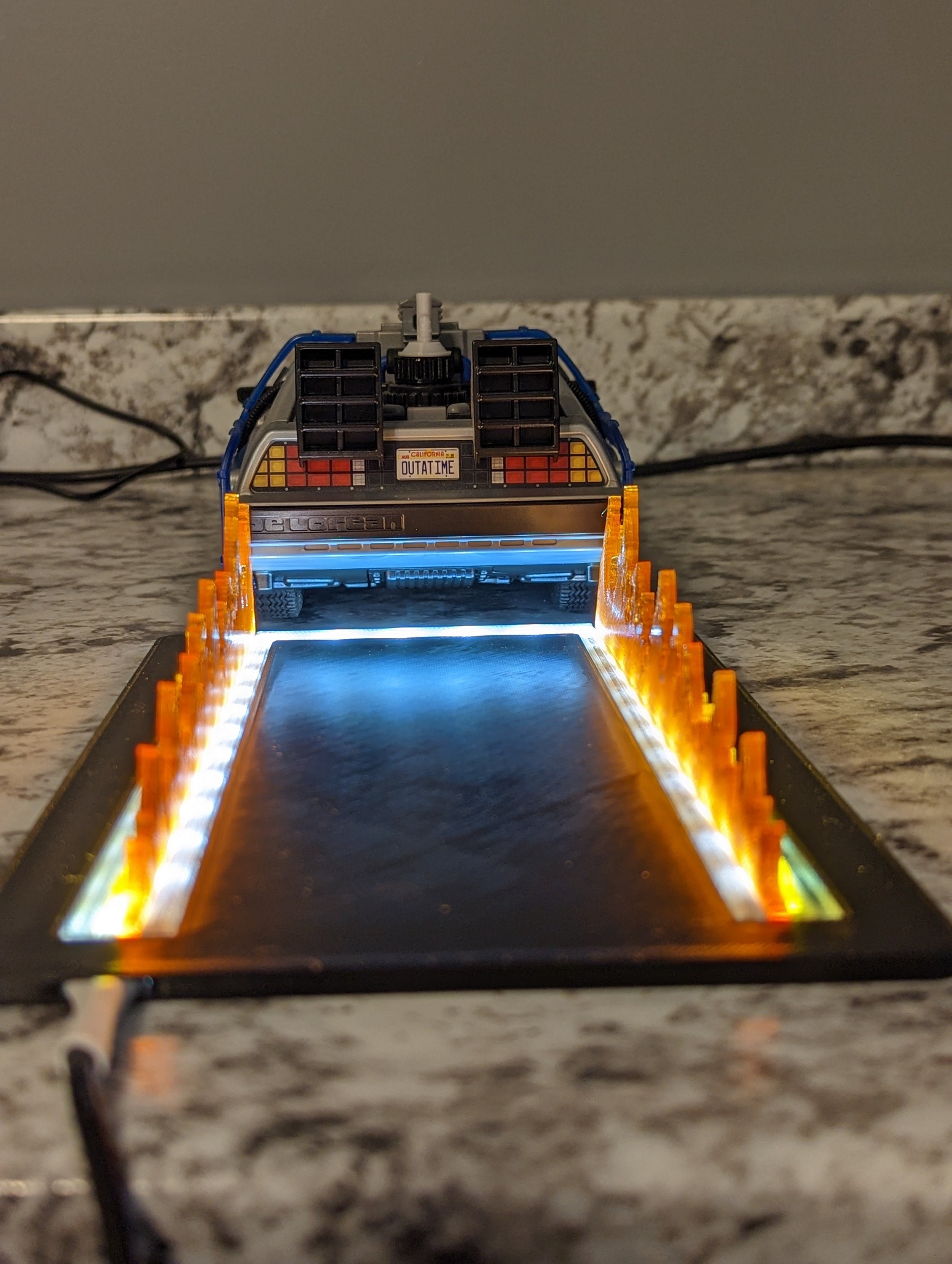 V2 Fire/flame Trails and Light Base for Back to the Future - Etsy