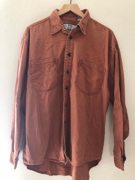 Vintage Levis Burnt Orange Denim Shirt 