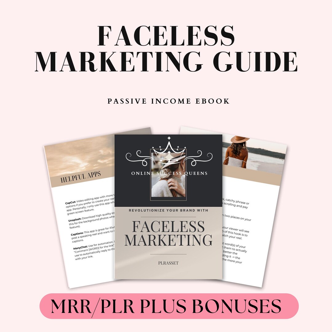 Faceless Marketing Guide Bundle Bonus With Master Resell Rights Digital ...