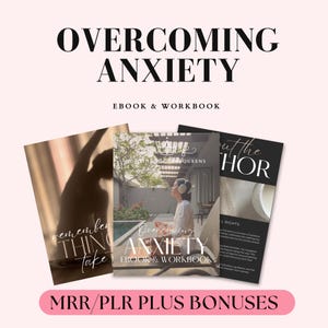 Overcoming Anxiety Done for You Private Label Rights Master Resell Rights MRR  PLR DFY Self Therapy Ebook Template Self Growth Workbook