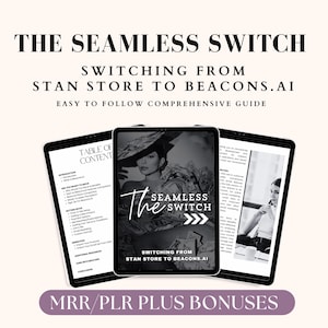 Beacons a.i Guide PLR, The Seamless Switch How To Move From Stan Store To Beacons.ai Faceless Marketing DFY Digital Downloadable Lead Magnet