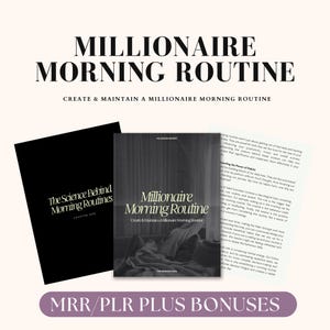 Millionaire Morning Routine, Master Resell Rights, Private Label Rights, DFY , Lead Magnet, Digital Marketing Guide, Plr Mrr Passive Income