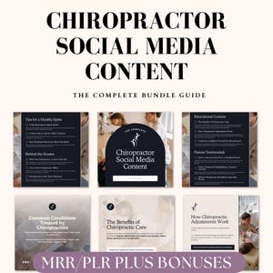 Chiropractor Social Media Content Bundle, Chiropractor Marketing Templates, Chiropractic Wellness Social Media Posts, Instagram Bundle
