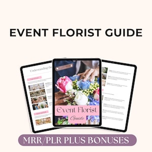 Event Florist Guide, Event Planning Guide, Template Printable Event Florist Flower Arrangement Guide Floral Plan Canva Wedding Florist Guide