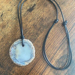 Agate Slice Statement Piece Necklace