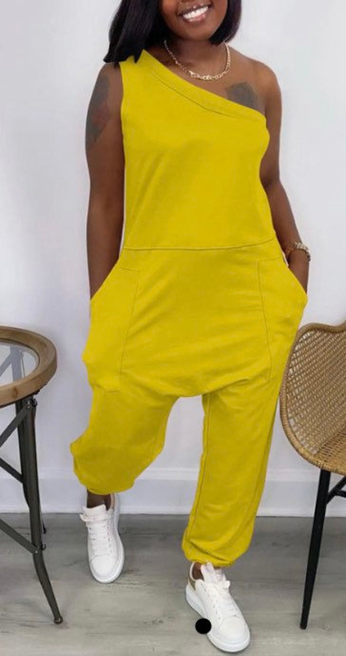 Onesleeve Baggy Jumpsuit Etsy