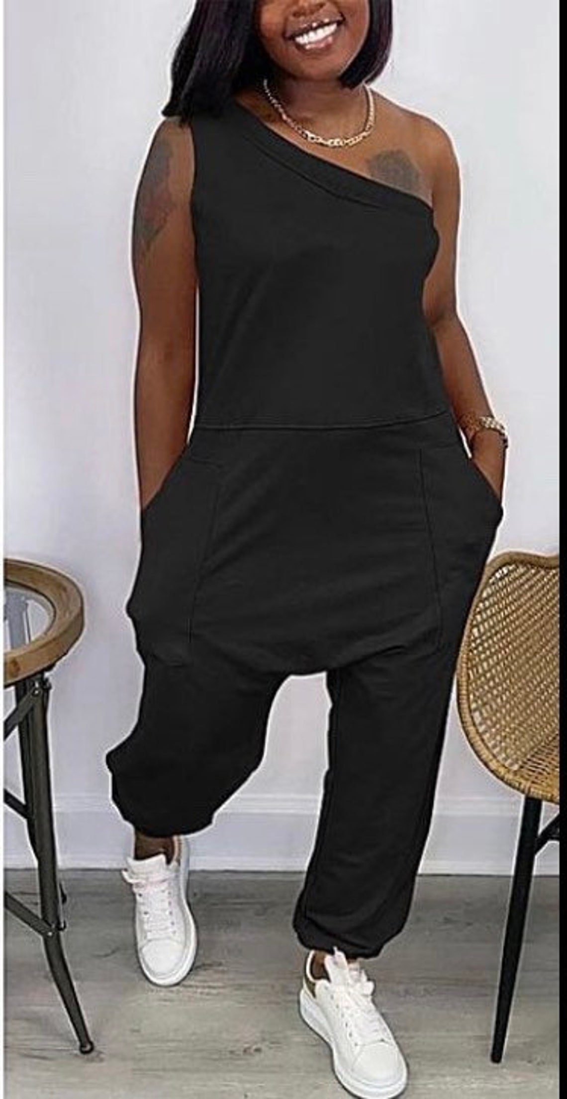 Onesleeve Baggy Jumpsuit Etsy