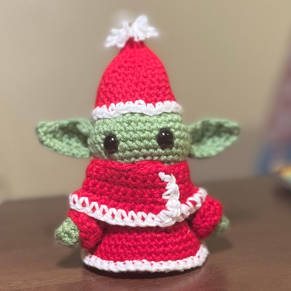 Santa Baby Yoda/ The Child Stuffed Toy