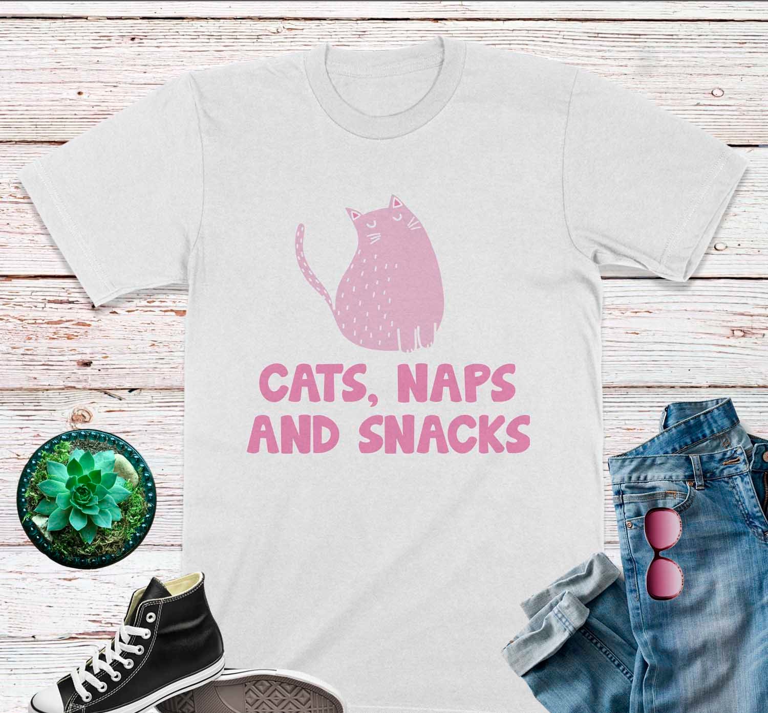 cats naps and snacks shirt