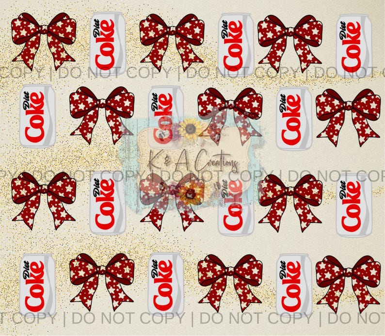 Diet Coke Coquette Bow Tumbler Wrap SVG PNG - Etsy