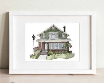 Custom House Painting | Hand Painted Watercolor Home | Original House Painting | Housewarming Gift | Personalized House Portrait from Photo