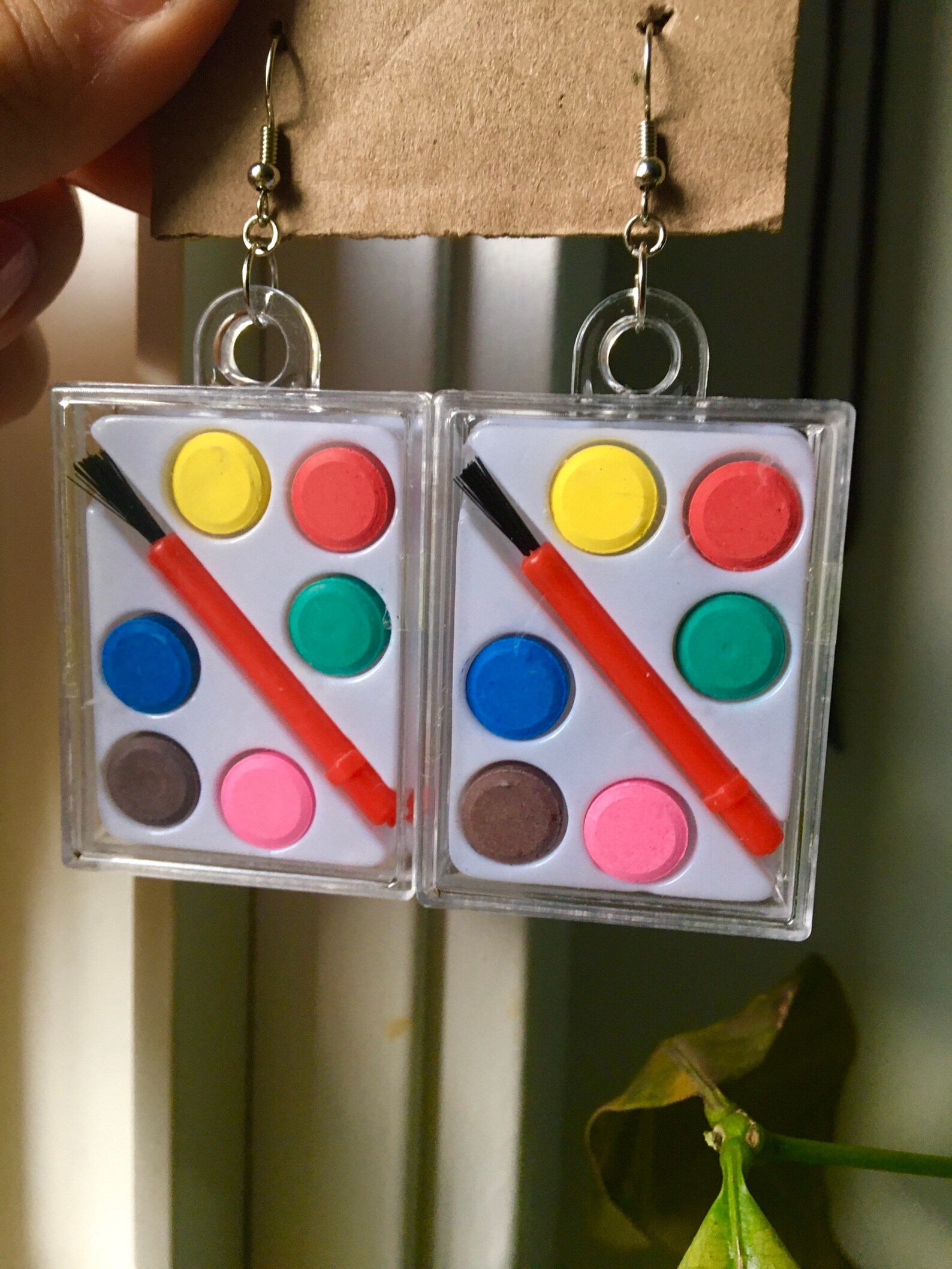 Watercolor Paint Set Earrings Funky Earrings Dangle Earrings Etsy