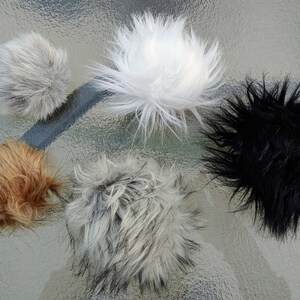Faux fur poms for Skullhook hats