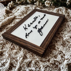 Custom Handwriting Sign | 3D Laser Cut Handritten Letter | Personalized Keepsake Gift | Memorial Gift