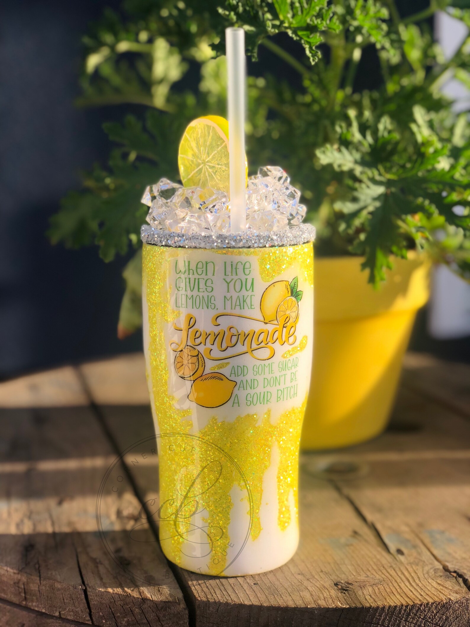 Lemonade Cup Detailed Lid When Life Gives you lemons Gifts Etsy