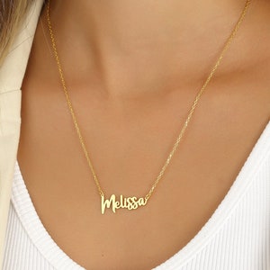 Gepersonaliseerde naam ketting ketting Naamketen met gewenste naam Verjaardagscadeau Delicate naamketen Moederdagcadeau afbeelding 1