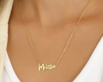 Personalized Name Chain Necklace | Name chain with desired name | Birthday gift | Delicate name chain | Mother's Day Gift