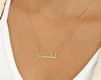 Gepersonaliseerde naam ketting ketting handgemaakte | Naamketen Gold | Verjaardagscadeau | Zilveren Naam Ketting | Moederdagcadeau