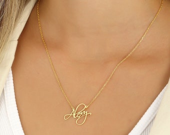 Gold Personalized Name Chain Necklace | Name chain with desired name | Birthday gift | Delicate name chain | Mother's Day Gift