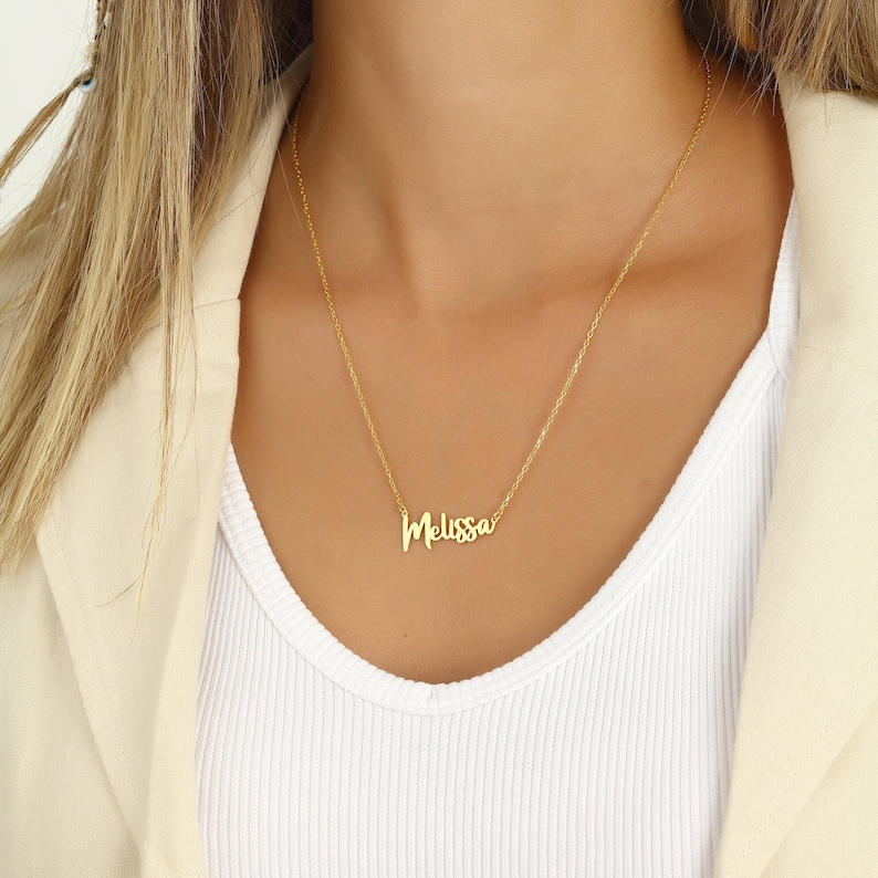 Gepersonaliseerde naam ketting ketting Naamketen met gewenste naam Verjaardagscadeau Delicate naamketen Moederdagcadeau afbeelding 1