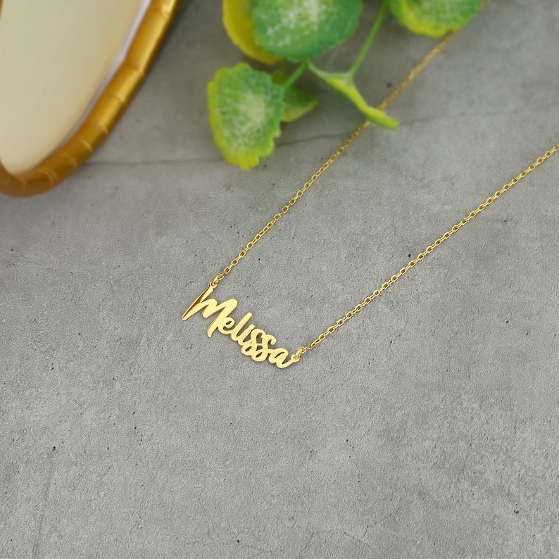 Gepersonaliseerde naam ketting ketting Naamketen met gewenste naam Verjaardagscadeau Delicate naamketen Moederdagcadeau afbeelding 4