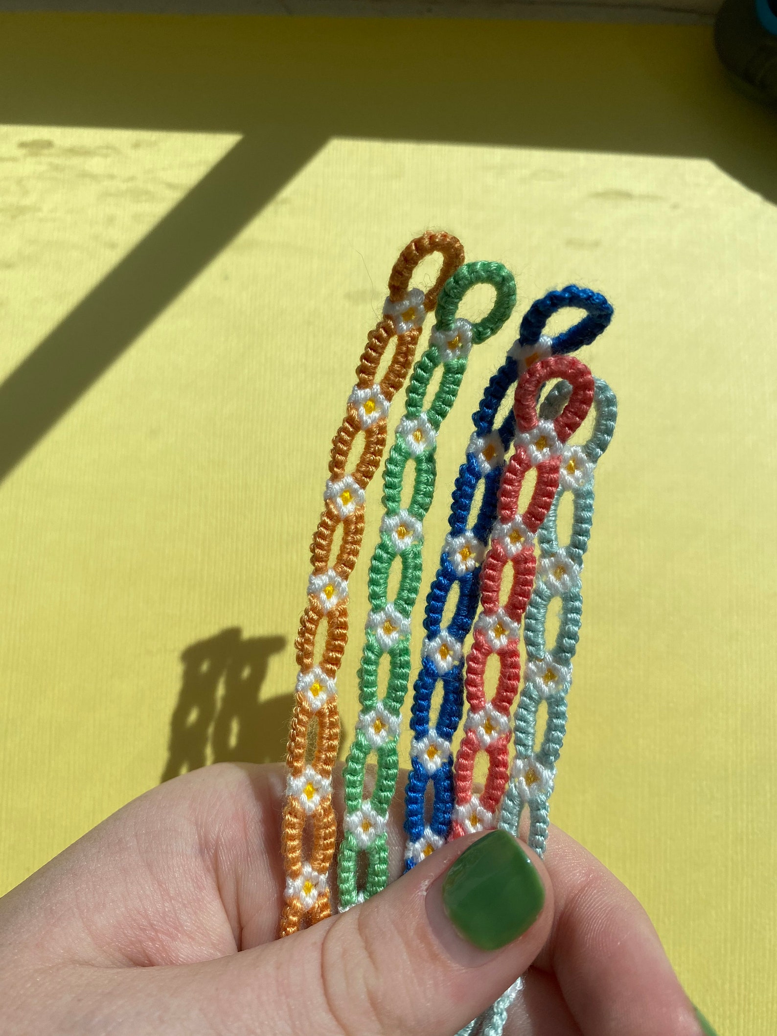 Daisy Chain Flower Friendship Bracelet Etsy