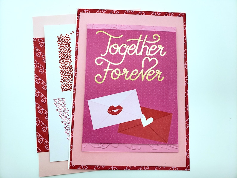 Wife 4 Pack Variety w Multiple Designs Be Mine Anniversary Handmade Card Set Husband Boyfriend Girlfriend Gift for Best Friend