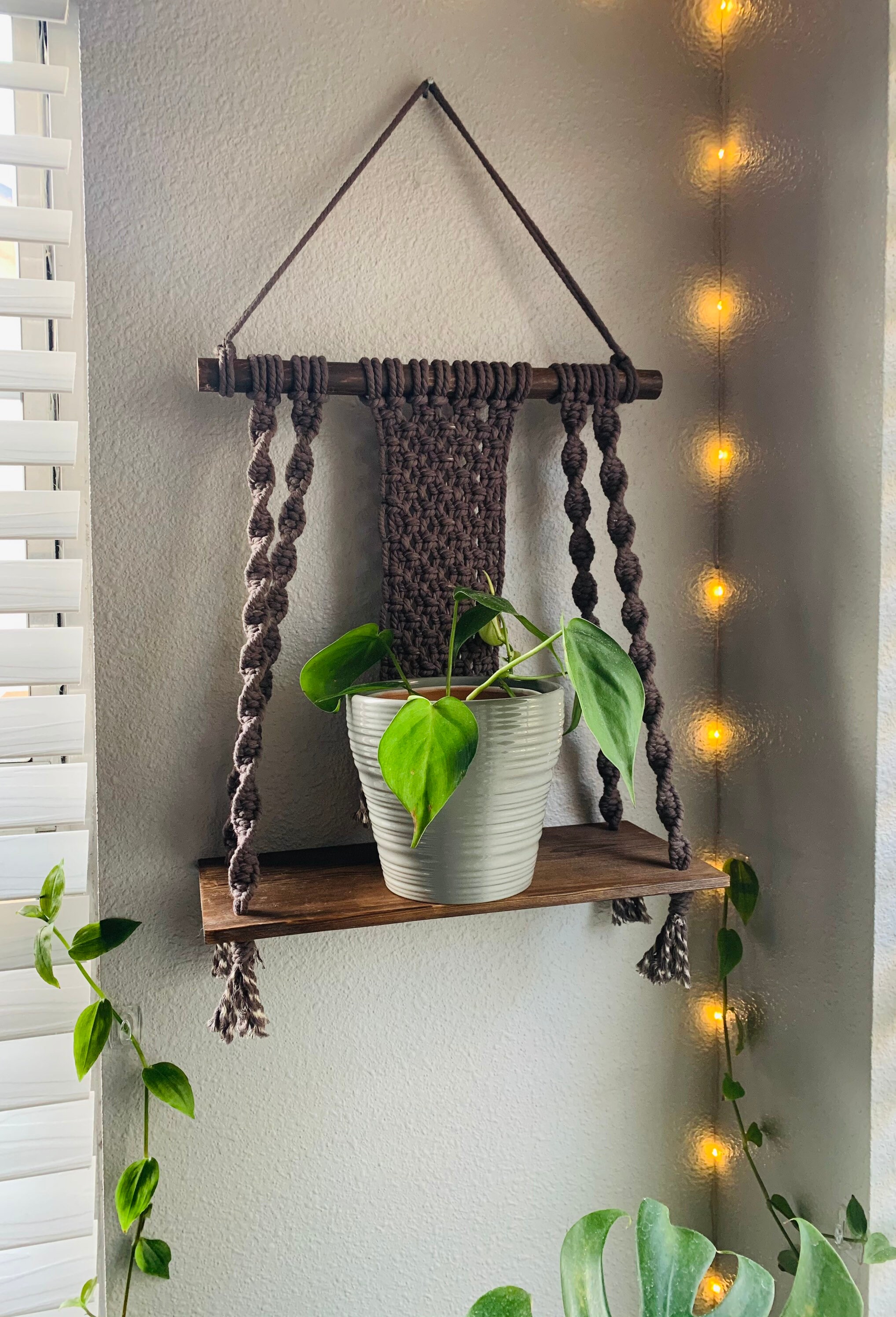 Macrame Hanging Shelf Etsy Australia