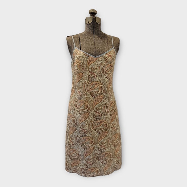Vintage Paisley Sleeveless Summer Dress | J Crew | Size 10P