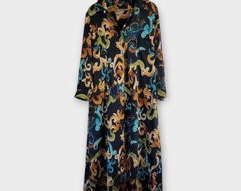 Colorful Long Sleeve Maxi Dress | Chico's | Size 16