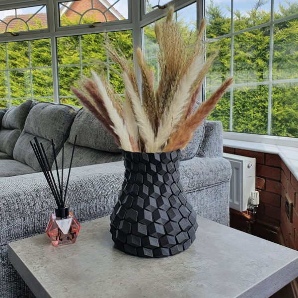 Curved honeycomb Vase | Home Decor | dried flowers| Large Vase |  Housewarming | Gift for Her | Display Vase