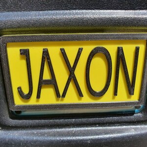 Personalized Toy Car Number Plate - 3D Printed Kids Name Plate image 4