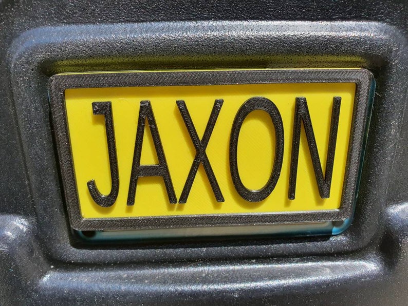 Personalized Toy Car Number Plate - 3D Printed Kids Name Plate image 4