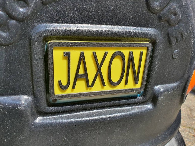Personalized Toy Car Number Plate - 3D Printed Kids Name Plate image 6