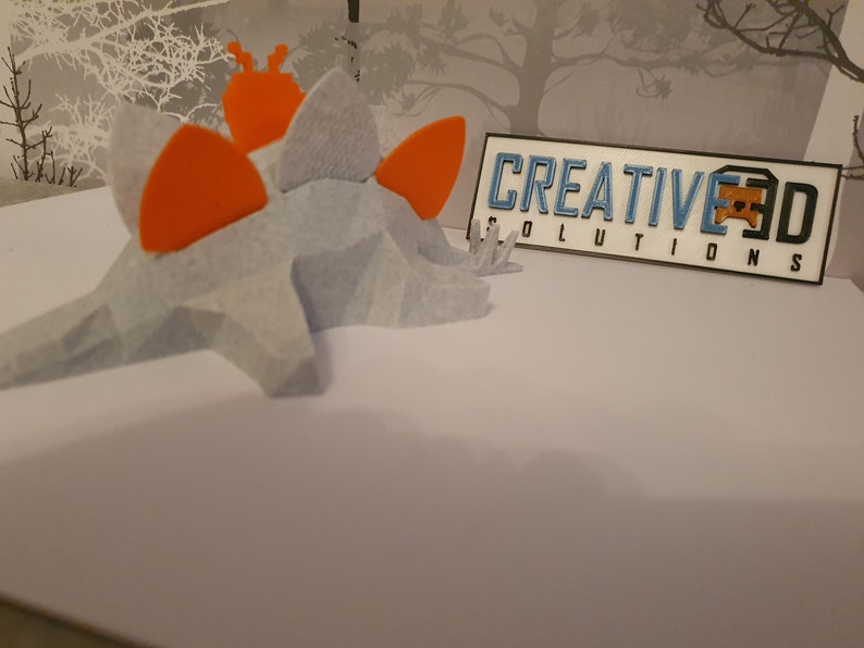 3D Printed Stegosaurus Guitar Pick Holder: Musician Gift image 6