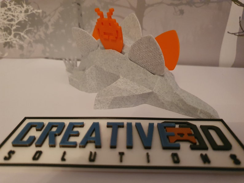 3D Printed Stegosaurus Guitar Pick Holder: Musician Gift image 4