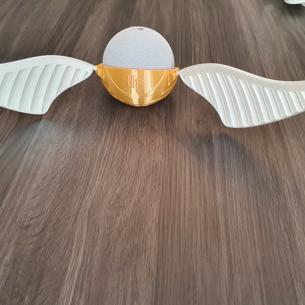 Golden Snitch inspired Amazon Echo, Echo Dot 4th gen or Apple HomePod mini speaker stand for your smart home speaker - 3D printed