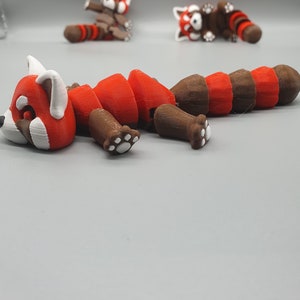 Adorable Articulated Red Panda with Bamboo Storage Home