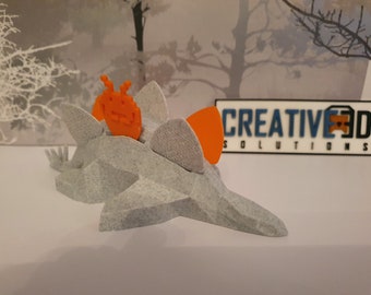 3D Printed Stegosaurus Guitar Pick Holder: Musician Gift