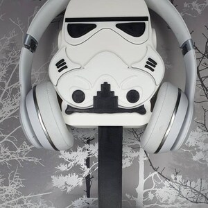 Trooper Headphone Stand: Fan Art Headset Display image 6