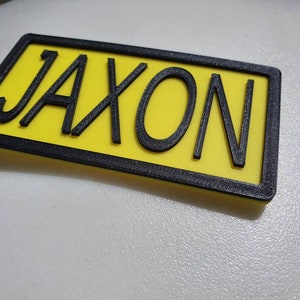 Personalized Toy Car Number Plate - 3D Printed Kids Name Plate image 5