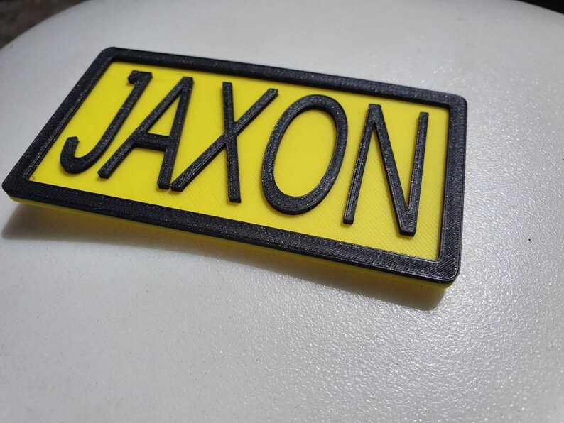 Personalized Toy Car Number Plate - 3D Printed Kids Name Plate image 5