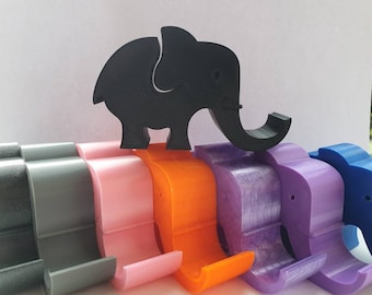 Elephant Mobile Phone Stand, iPhone stand, Android Phone Holder, mobile desk tidy, Smartphone Desk decor, Gift for her, Gift for him