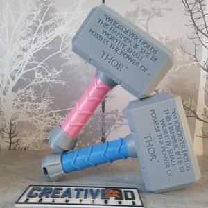 Hammer Baby Rattle / Mjolnir. cosplay, gifts for Baby Baby Shower Gift New Baby Nursery Gift. image 1