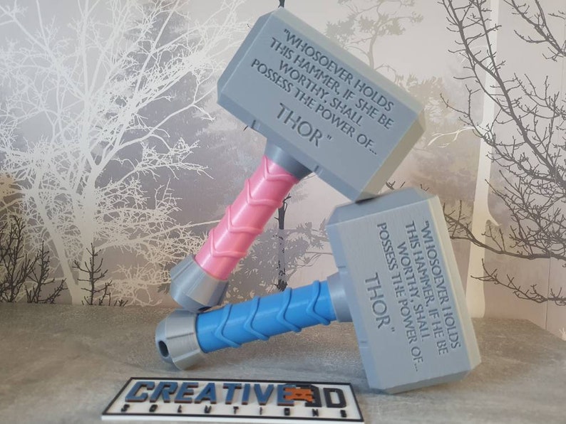 Hammer Baby Rattle / Mjolnir. cosplay, gifts for Baby Baby Shower Gift New Baby Nursery Gift. image 1